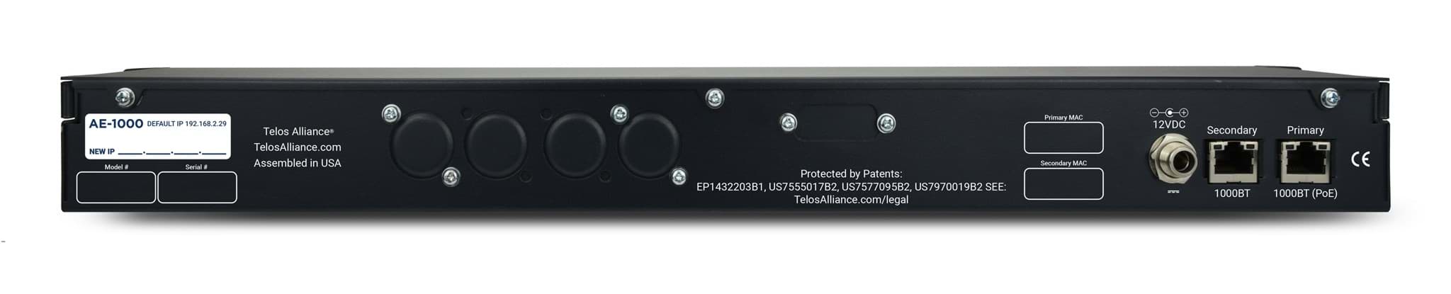 The Telos Alliance AE-1000 is a compact and small device, ideal for a rack